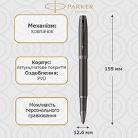 Ручка-ролер Parker IM 17 Professionals Monochrome Titanium RB 28 022