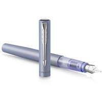 Пір'яна ручка Parker Vector 17 XL Metallic Silver Blue CT FP F 06 111