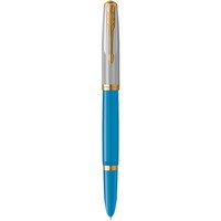 Фото Пір'яна ручка Parker 51 Premium Turquoise GT FP F 56 411