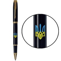 Ручка-ролер Parker IM 17 UKRAINE Black GT RB Тризуб синьо-жовтий 22022_T0016u
