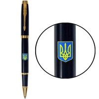 Ручка-ролер Parker IM 17 UKRAINE Black GT RB Герб України синьо-жовтий 22022_T0076u